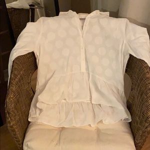 🌟NEW-White pull over peplum blouse